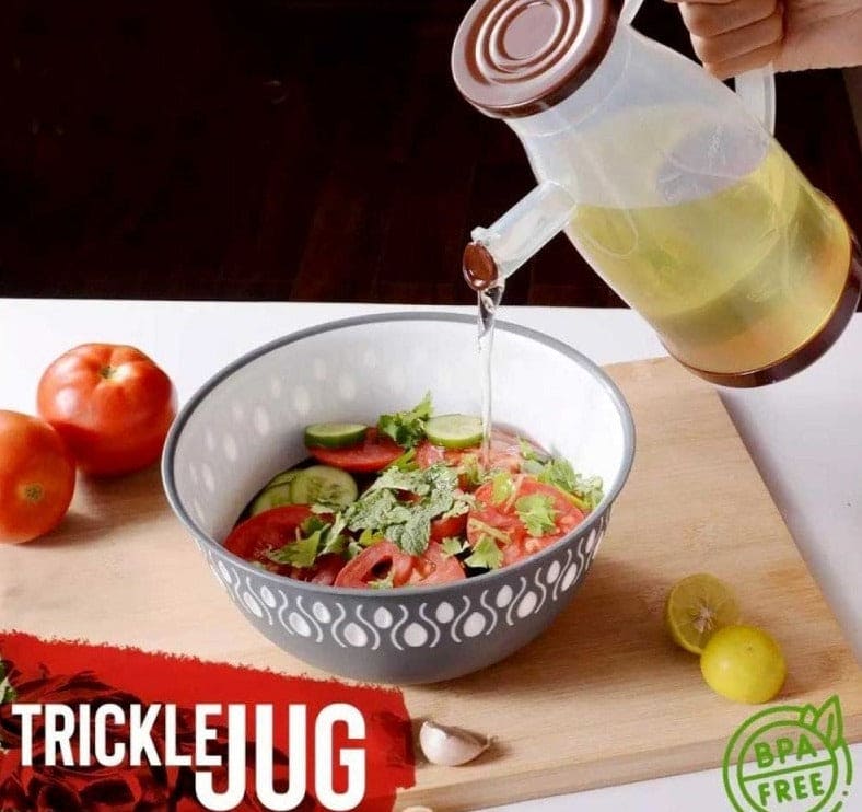 Plastic Trickle Jug, 1000ml Olive Oil Dispenser Bottle, Anti-leak Condiment Vinegar Soy Sauce Bottle, Plastic Seasoning Jar With Lid Plastic Trickle Jug, 1000ml Olive Oil Dispenser Bottle, Anti-leak Condiment Vinegar Soy Sauce Bottle, Plastic Seasoning Jar With Lid